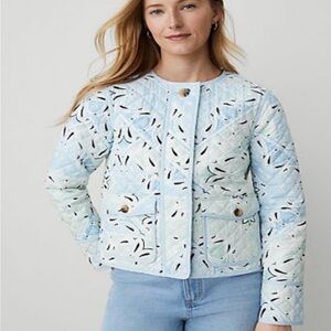 Ann Taylor Petite Weekend Collection Paisley Quilted Jacket – Size M, Worn Once